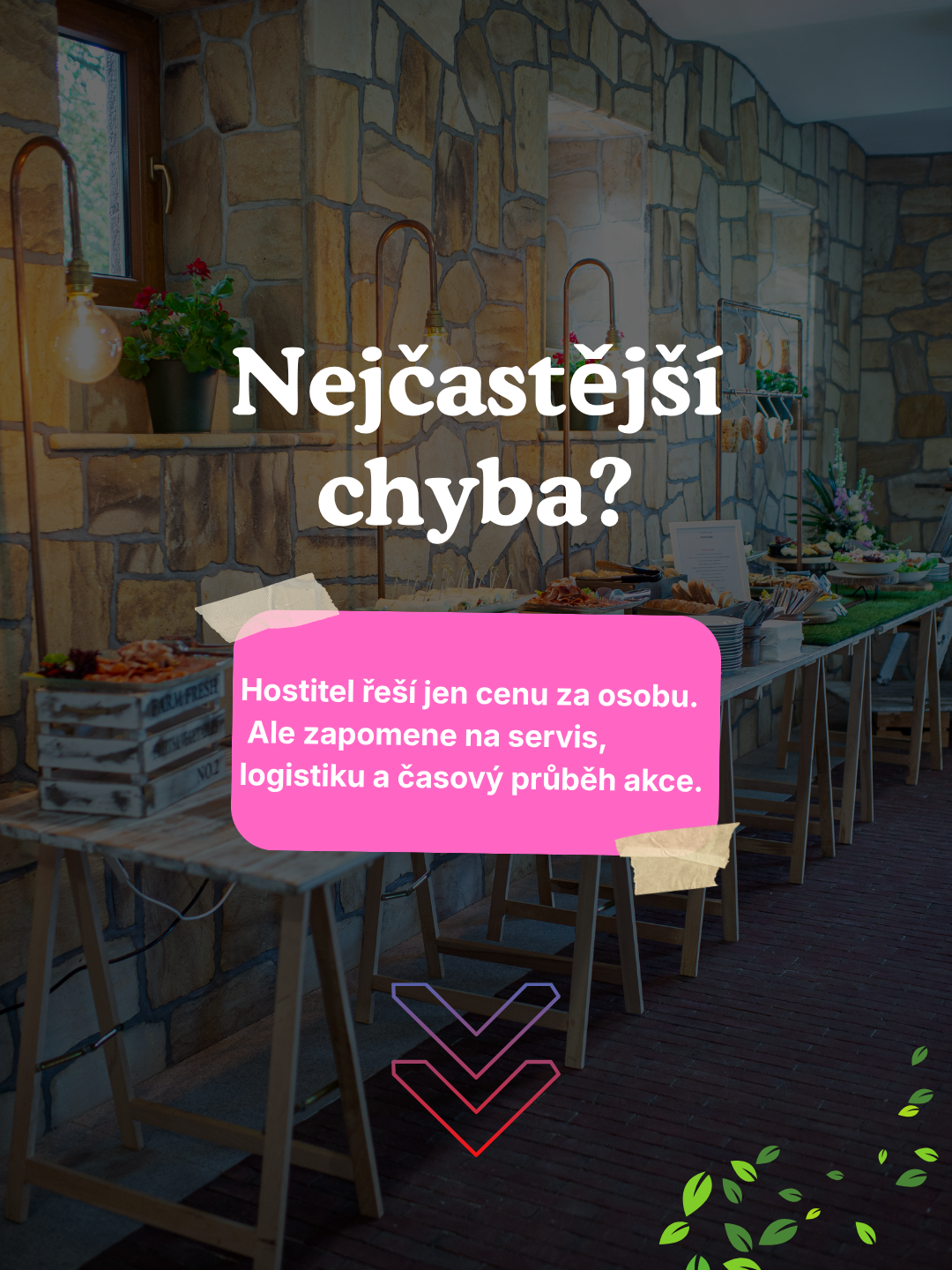 Ukázka reklamy Meta Ads pro Catering Šafrán, nejčastější chyba při výběru cateringu