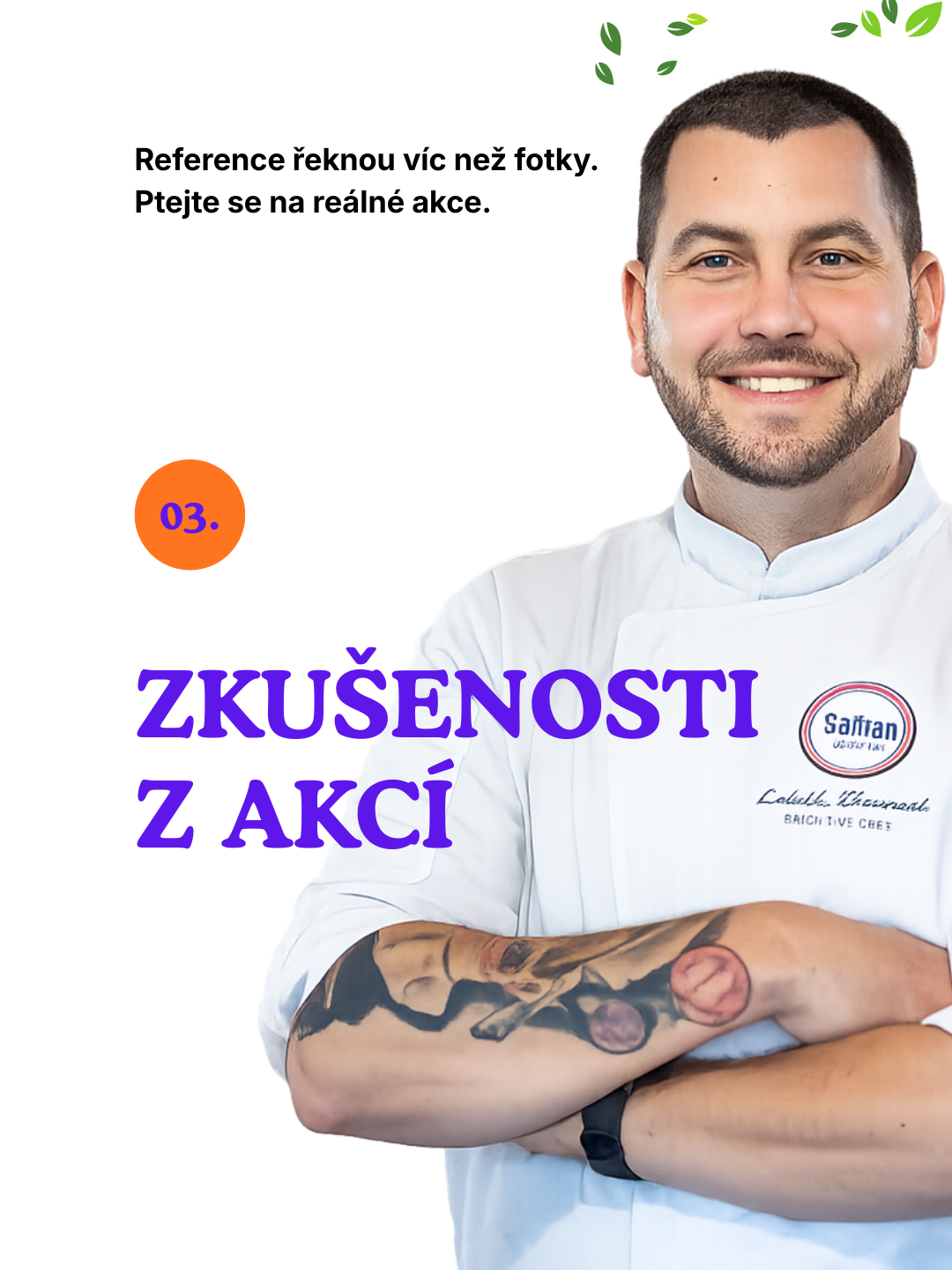 Ukázka reklamy Meta Ads pro Catering Šafrán, zkušenosti z akcí